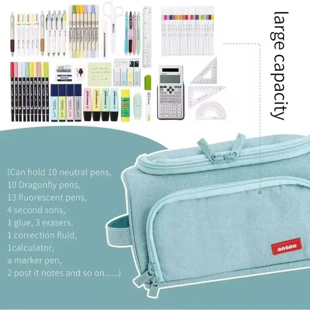 Big Cute Pencilcase Portable Multifunctional Pencil Box Large Zpaxo