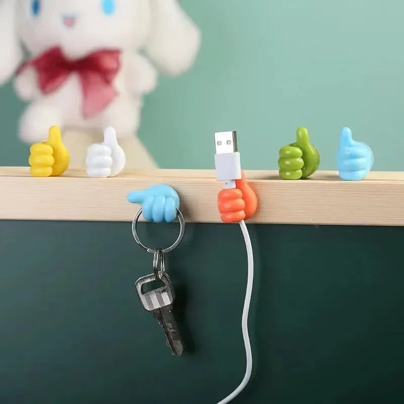 Hand-Shaped Rubber Hook | Cable, Glasses & Cord Organizer