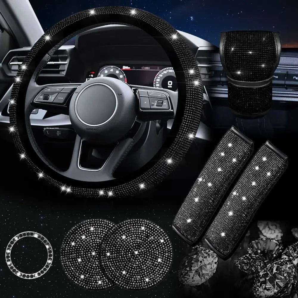 Anti-slip Bling Car Interior Accessories Rhinestone Sparkling Zpaxo