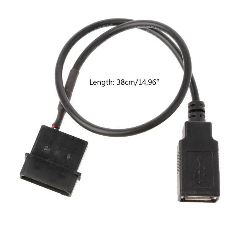 652F 2-Pin Peripheral Female 5V USB Power Adapter Cable Zpaxo