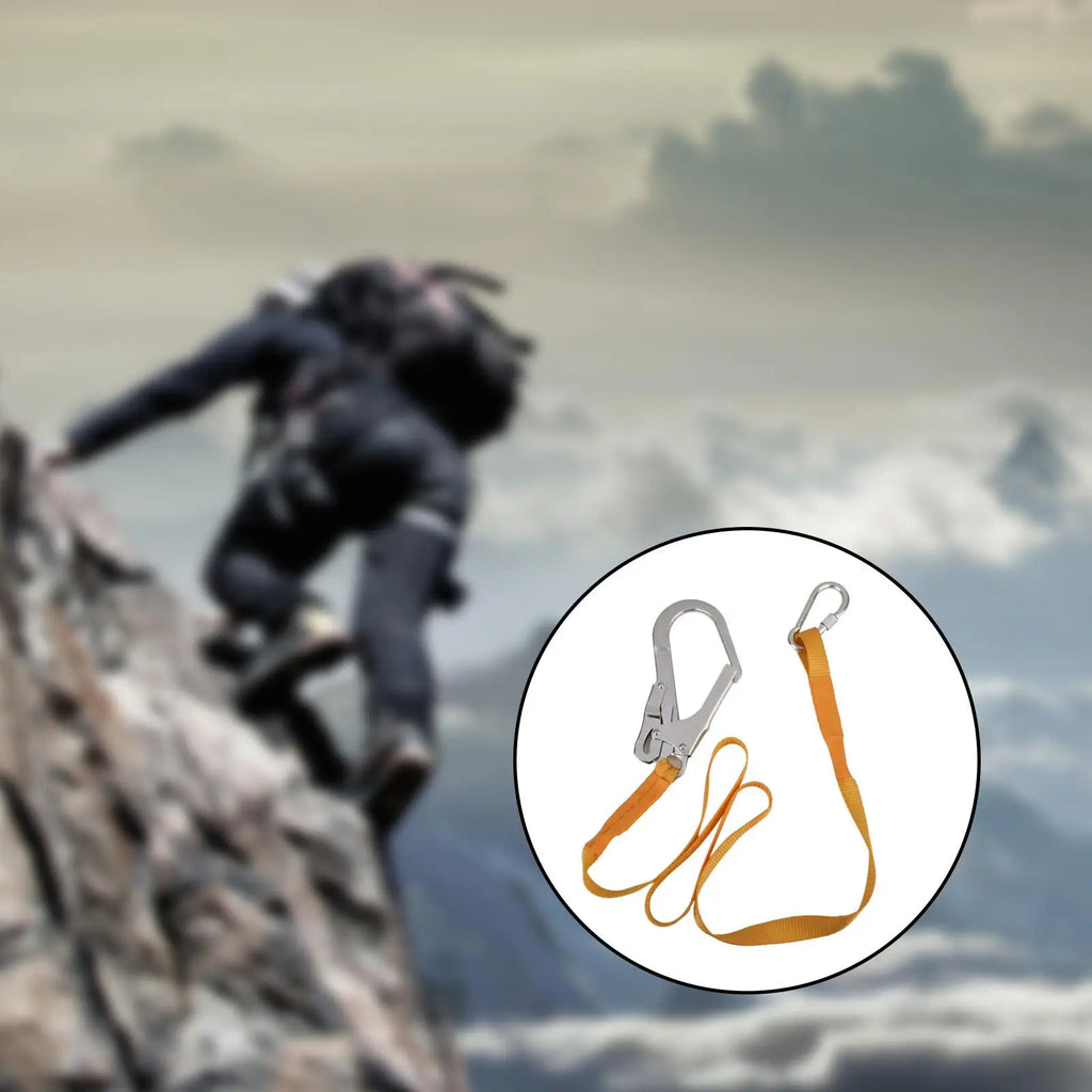 Magideal Outdoor Climbing Harness Belt Lanyard Carabiner Buckle Zpaxo
