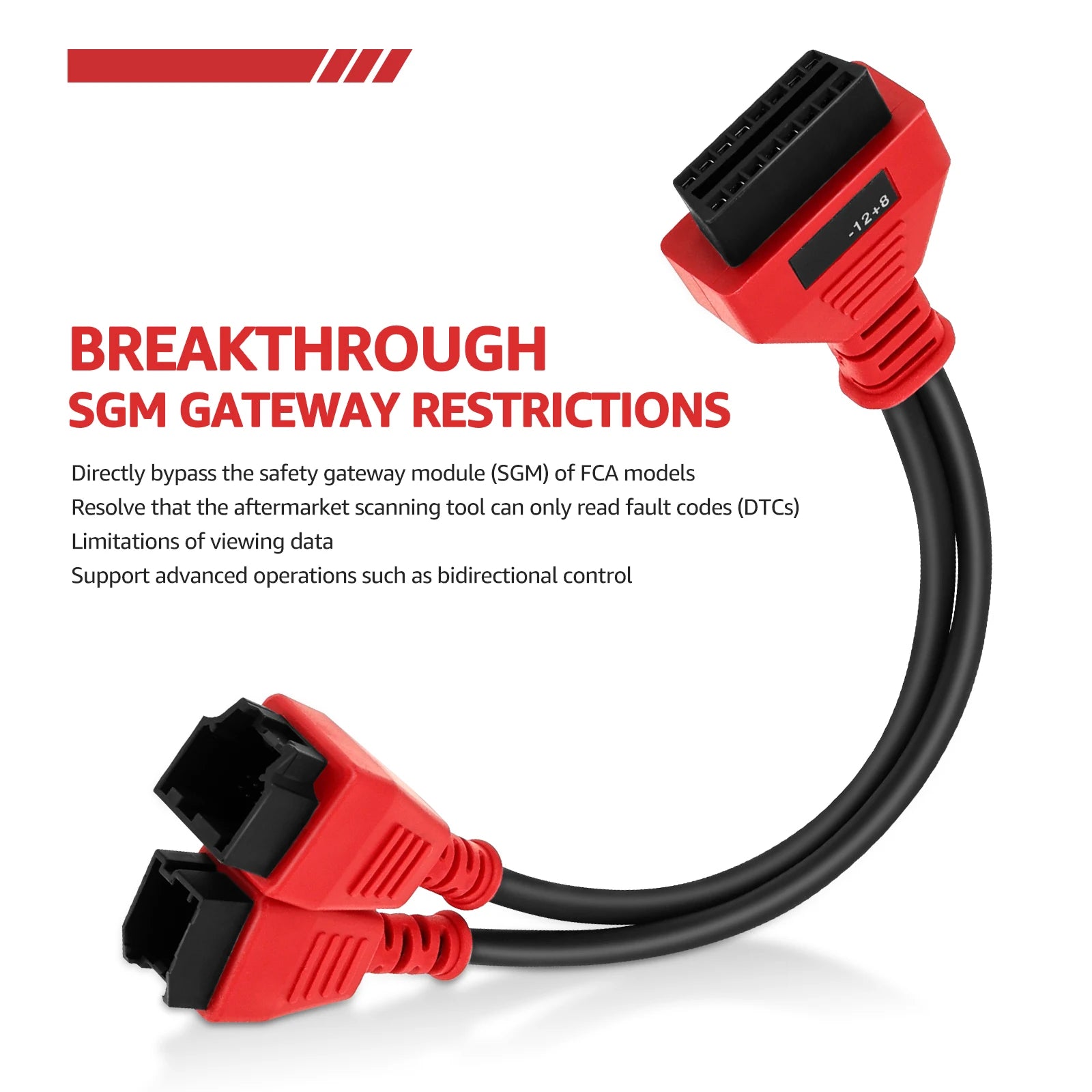 OBD2 Adapter SGW Cable 12+8 adapter Cable Connector Bypass Gateway Protocol Programming for Dodge Ram Jeep Fiat Fca Chrysler Zpaxo