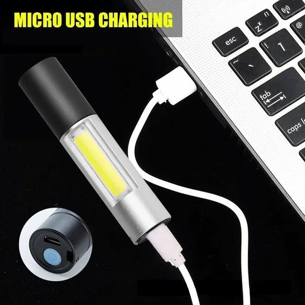 KDULIT Rechargeable LED Flashlight – 800LM Zoomable Pocket Torch