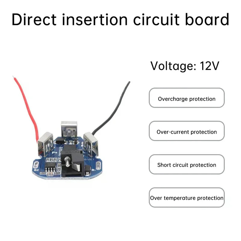 DIY Kit 3S Lithium Ion Battery Charger/Discharger Protection Board Plug-in 12V Power Tools Battery For Power Drill Chainsaw Zpaxo