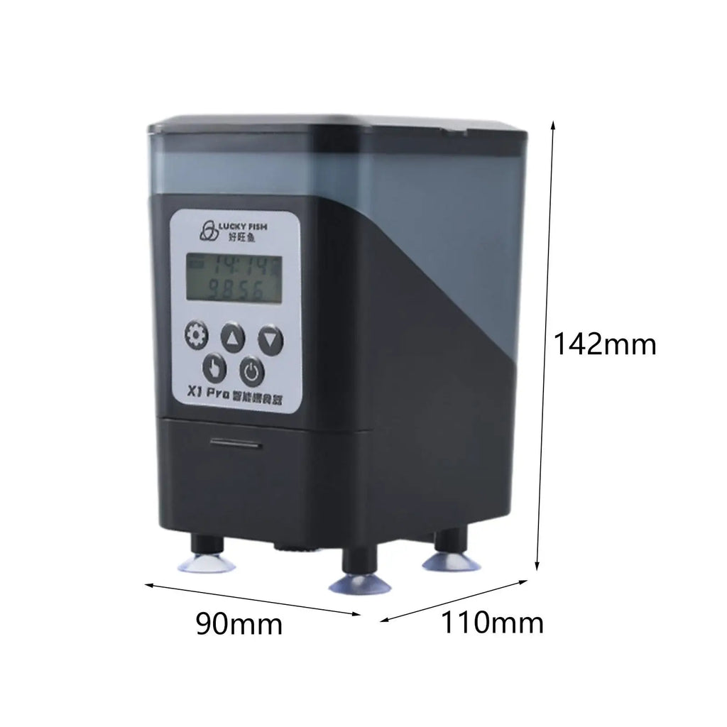 Automatic Fish Feeder Large Capacity Waterproof Timer Feeding Clear Zpaxo