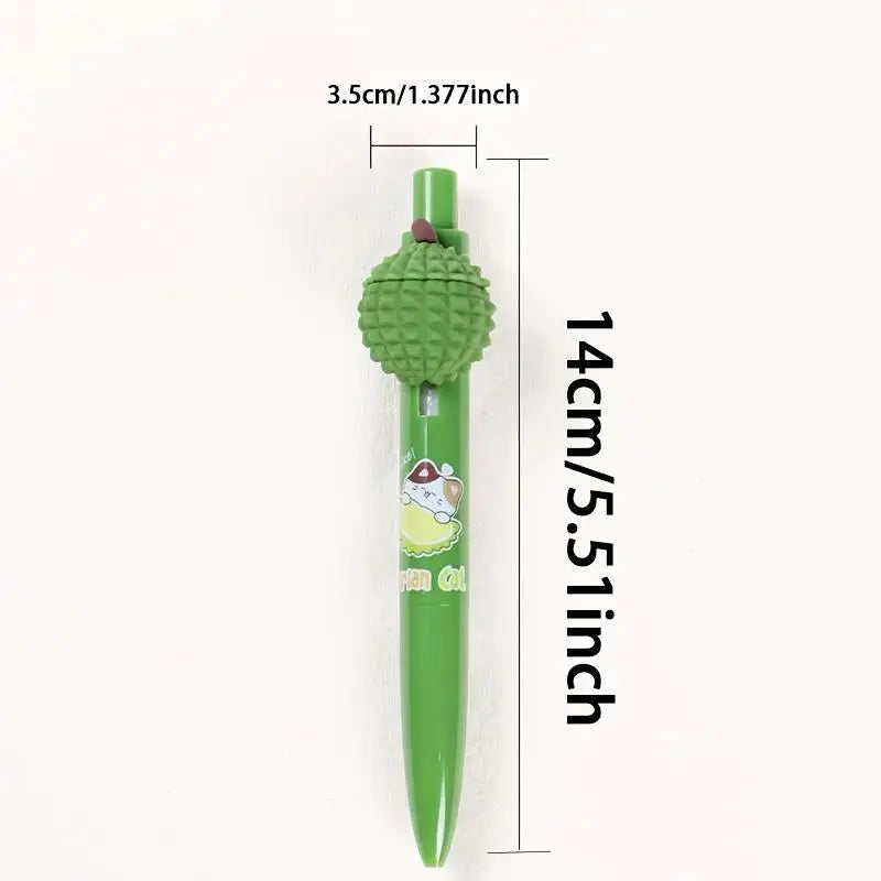 Kawaii Durian Press See Cat Gel Pen Cute Black Ink Signature Pens Zpaxo