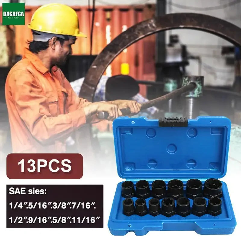 10 Impact Damaged Bolt Nut Remover Extractor Socket Tool Removal