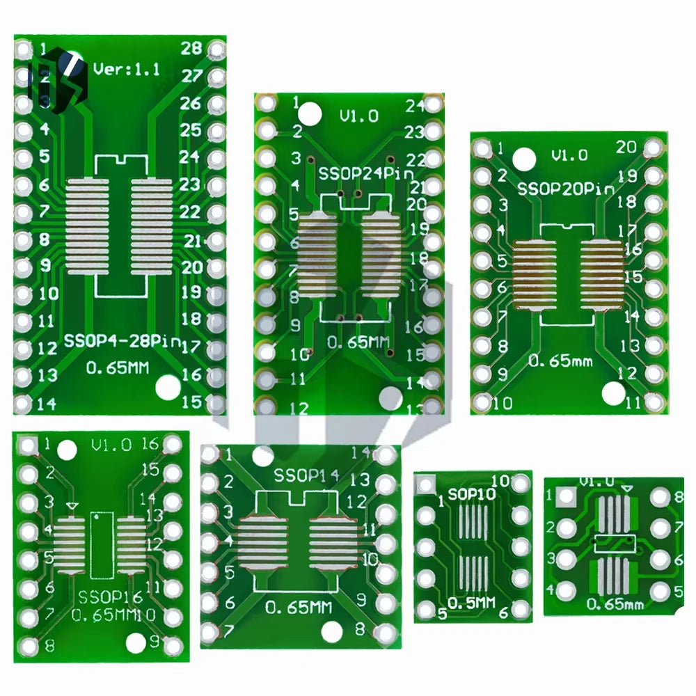 SMD DIP Adapter PCB Converts SOP MSOP SSOP TSSOP SOT23 8-28 Pins Zpaxo