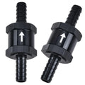 Aluminum Alloy One Way Check Valve 4/6/8/10/12/14MM NRB Rubber O Ring Fuel Check Valve Leak-proof 304 Stainless Steel Spring Zpaxo Black-14MM