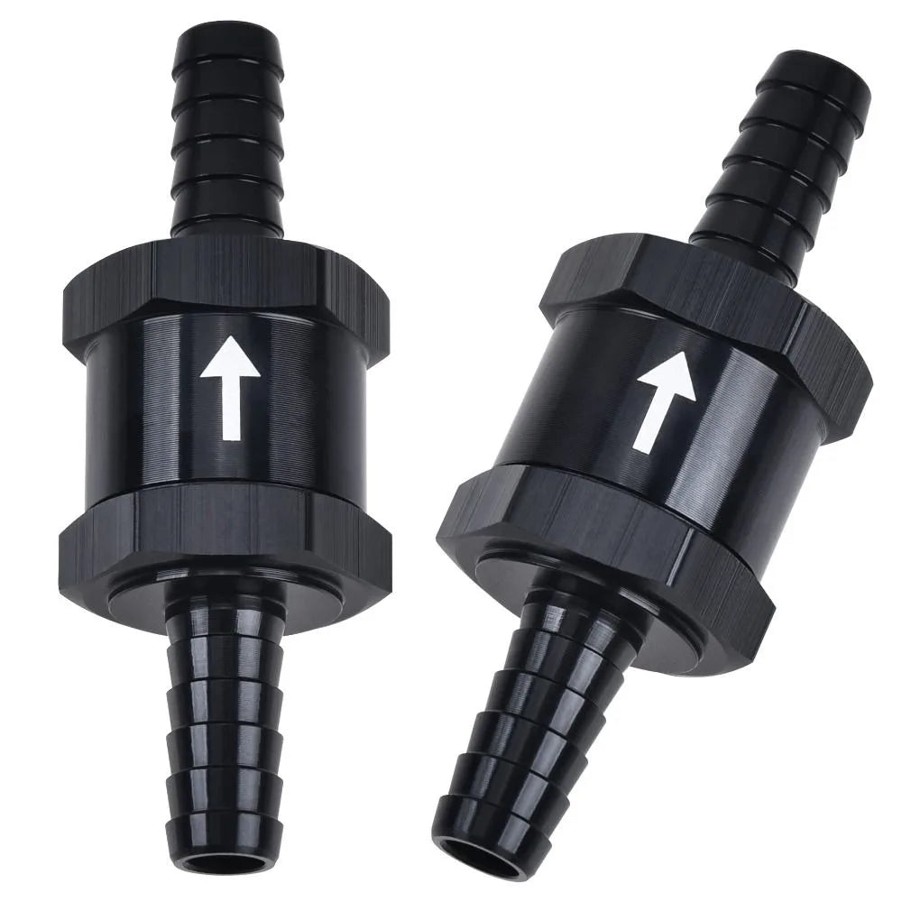 Aluminum Alloy One Way Check Valve 4 6 8 10 12 NRB Rubber O Ring Fuel Zpaxo Black-14MM