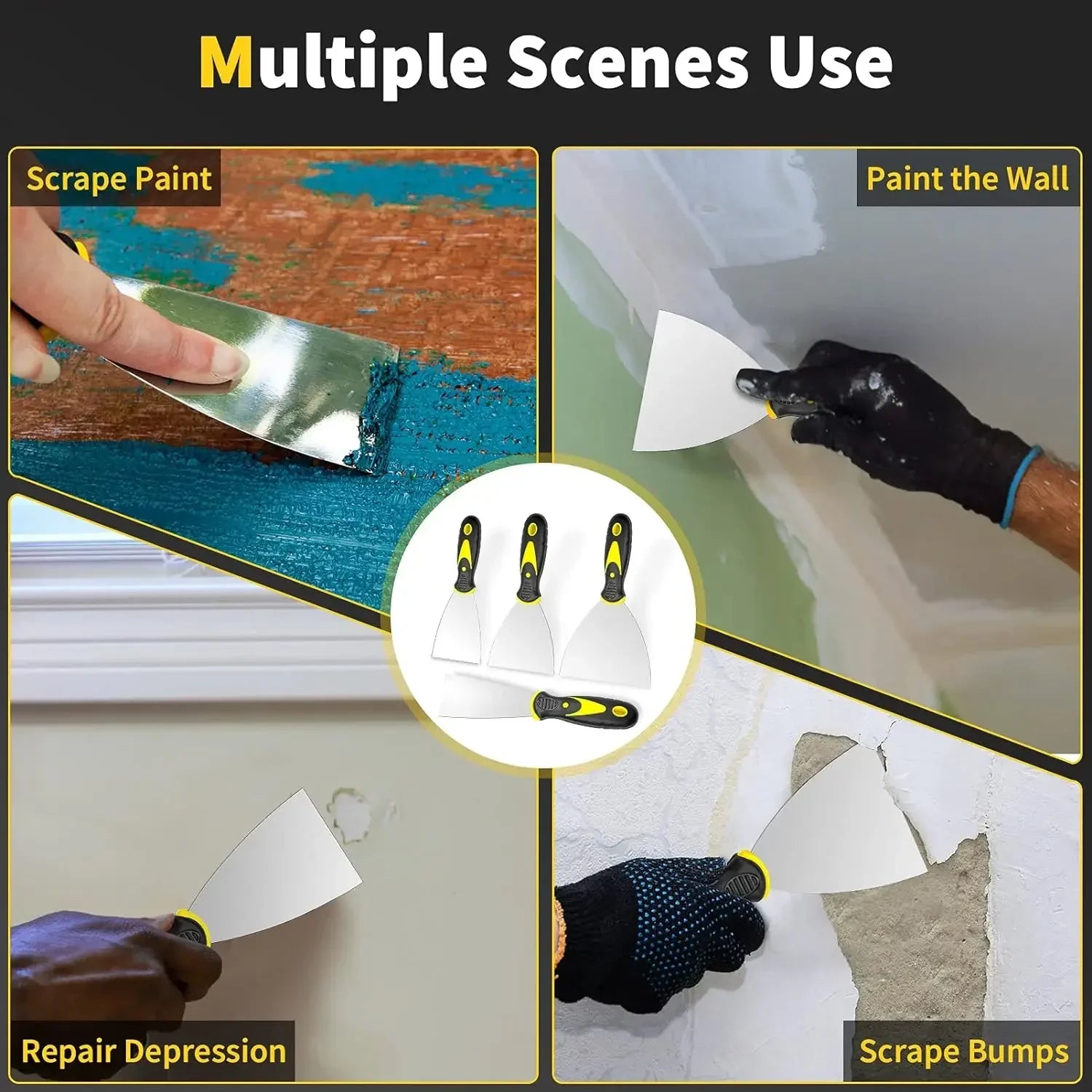 Putty Knife Spackle Paint Scraper Tool No Rusting Perfect Repairing