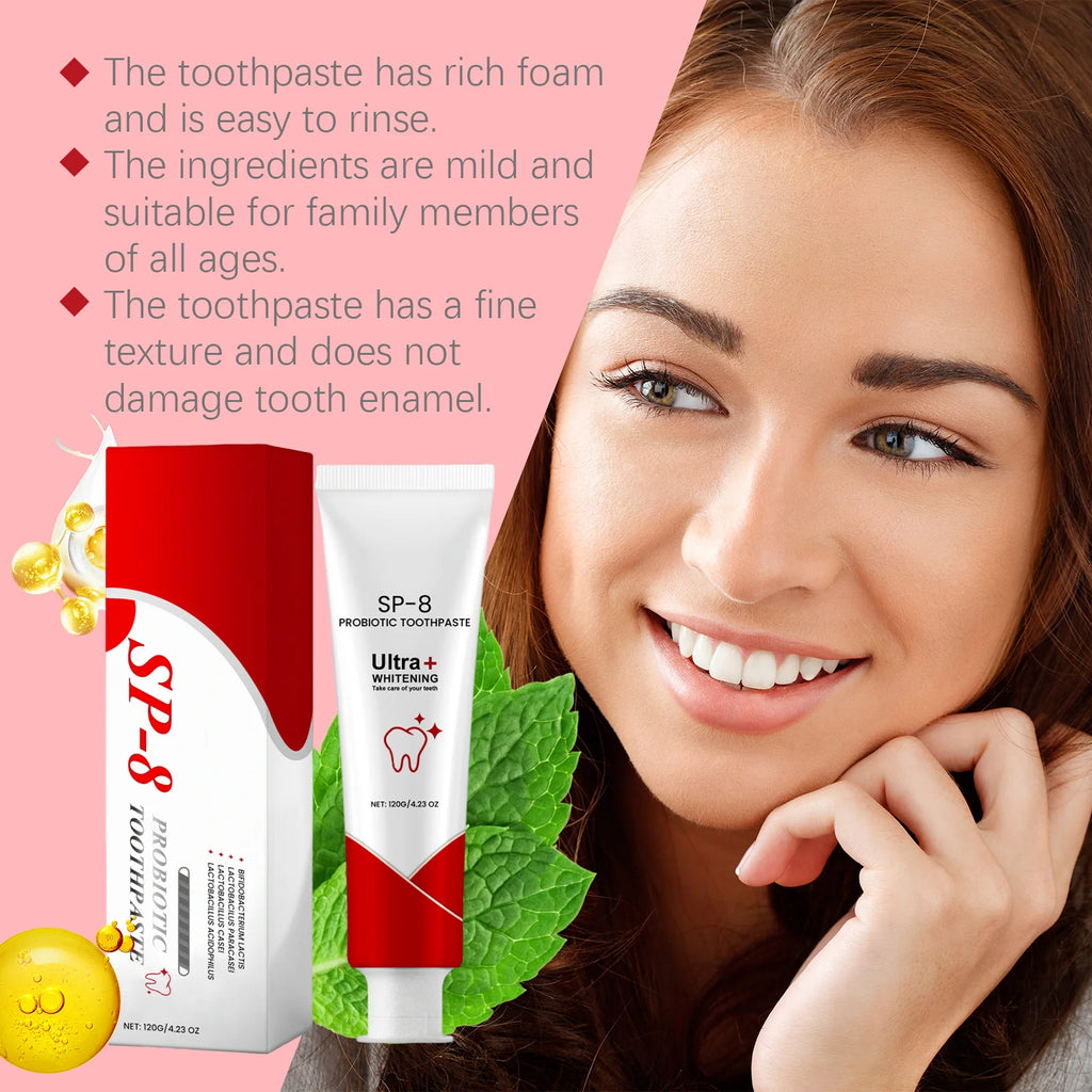 Probiotic Whitening Toothpaste – Fresh Breath & Gum Care 120g Whitening Toothpaste Zpaxo