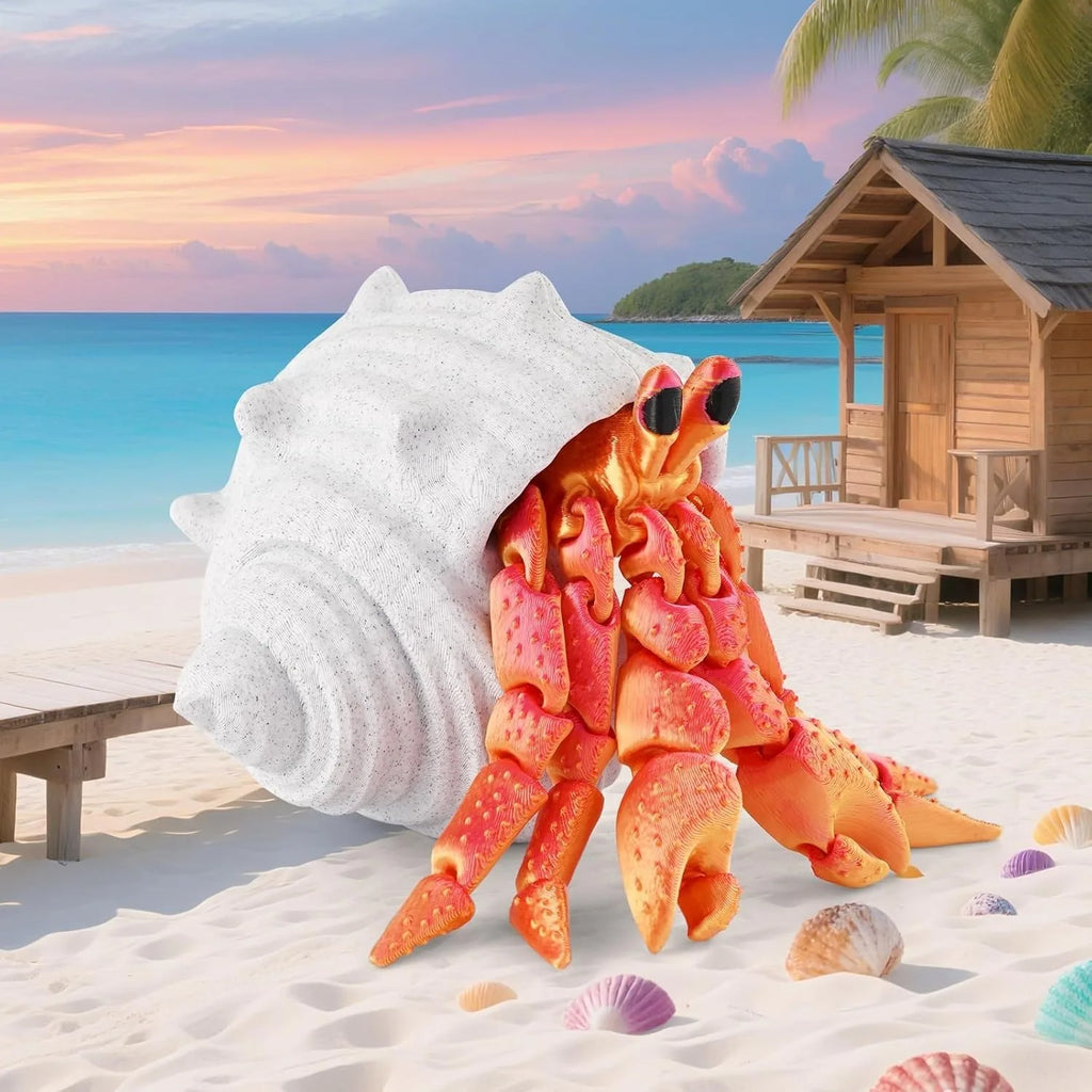 3D Printed Animals 7 8 Hermit Crab Shell Stress Relief Figurines