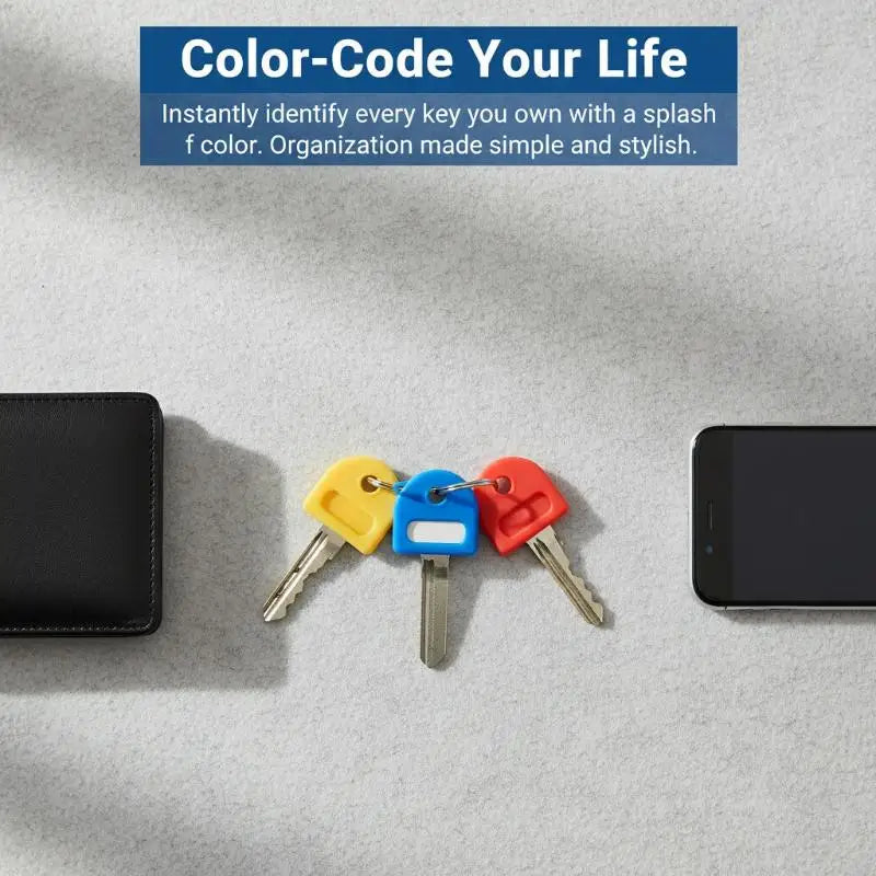 20-Pack Silicone Key Caps – Colored Key Identifier Covers