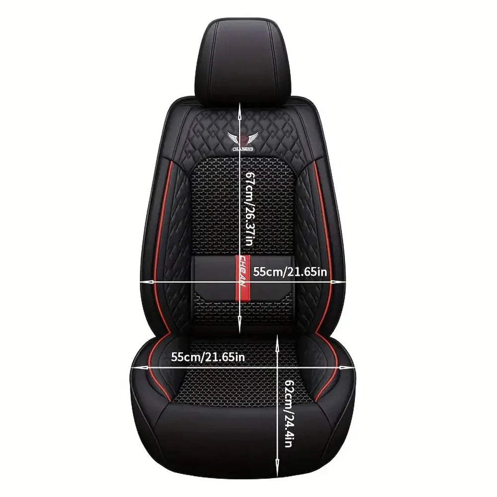 1/2PCS Full Seat Breathable PU Leather Breathable Luxury Car Seat Covers High-Quality Waterproof Scratch-Resistant Universal Car Zpaxo
