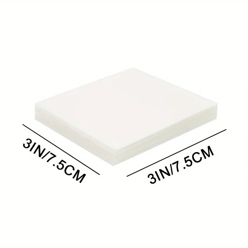 100 Transparent Waterproof Sticky Notes 3x3 Inch Self-adhesive