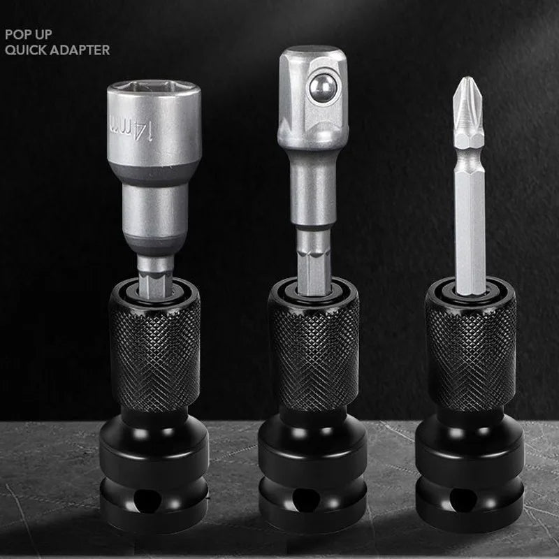 1/2" to 1/4" Hex Impact Wrench Drill Adapter | Socket Bit Holder
