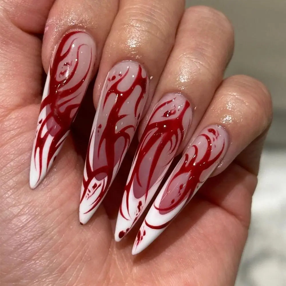 Manicure Long Almond False Nails Stiletto Ballerina Fake Nials Zpaxo JP3410