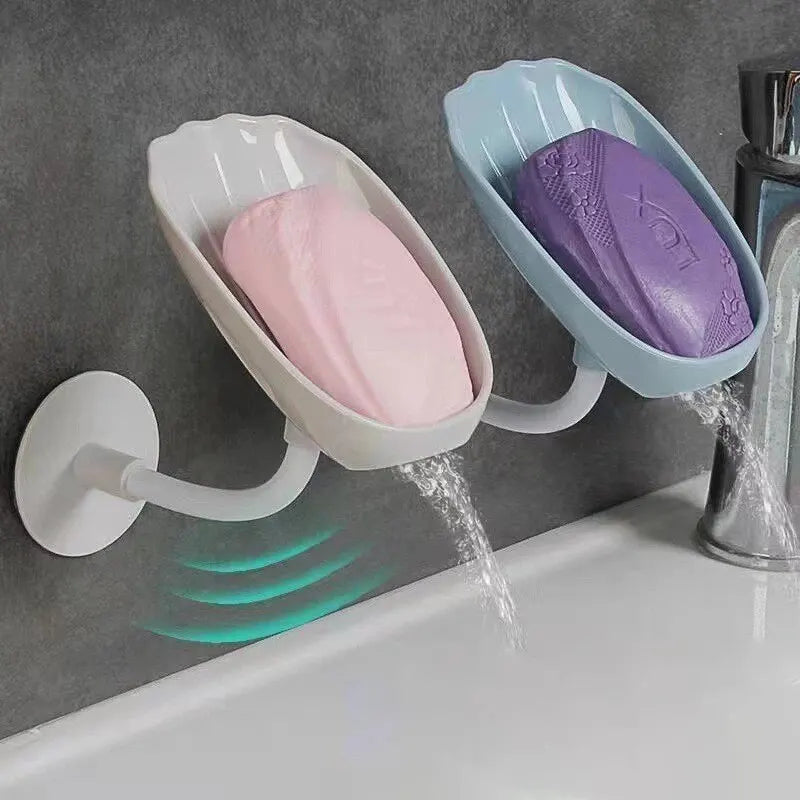 Upgraded Soap Box Drainage Double Grid Rack Wall Mounted Toilet Cover