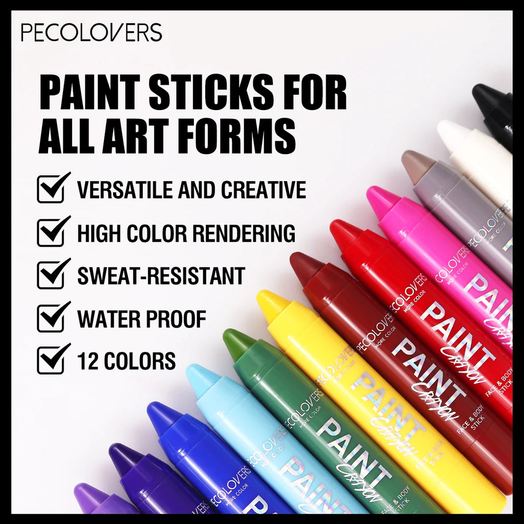 1PC Vibrant Facial Paint Sticks – High Pigment, Easy To Remove Makeup, Stackable, Long-lasting, Suitable for Easter Makeup Zpaxo