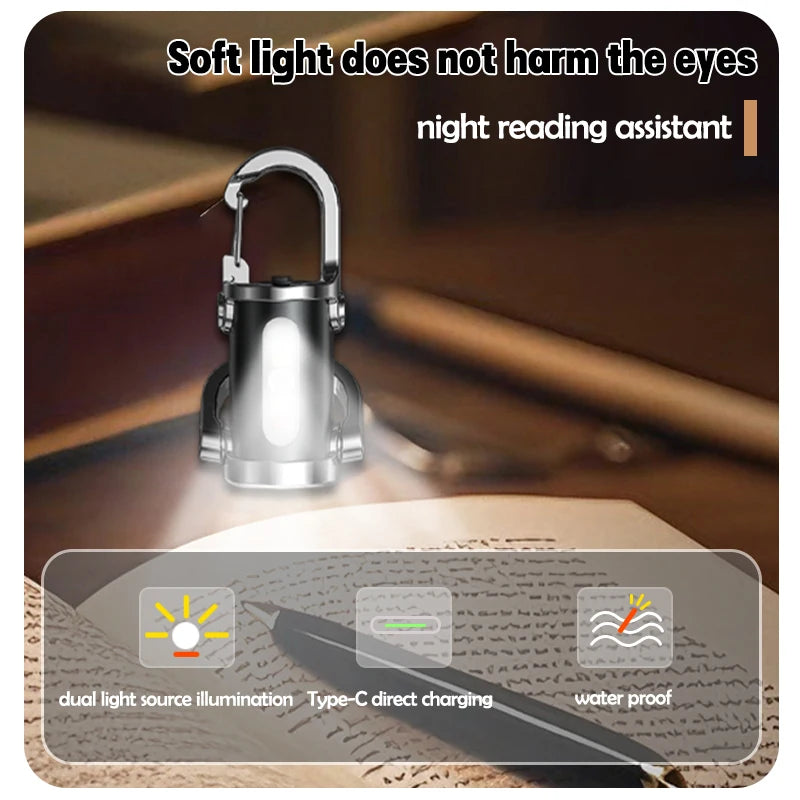 Multi-function Waterproof Mini LED Flashlight USB Rechargeable