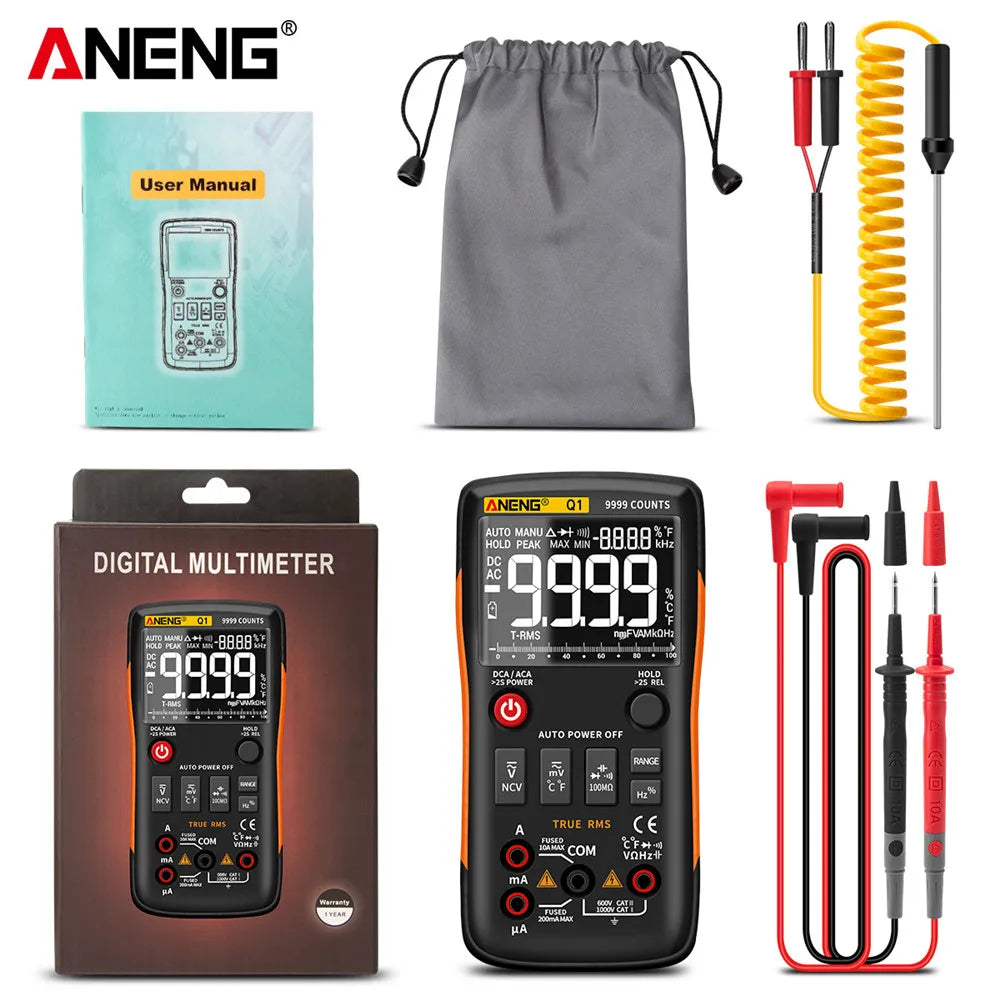 ANENG Q1 Digital Multimeter Multimetro DIY Transistor Capacitor NCV