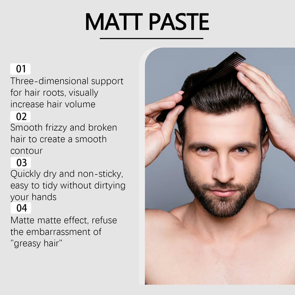 Matte Hair Styling Creams Reducing Dryness Non-greasy Prevents Frizz Increasing Volume Hair Fluffy and Voluminous Shaping Paste Zpaxo