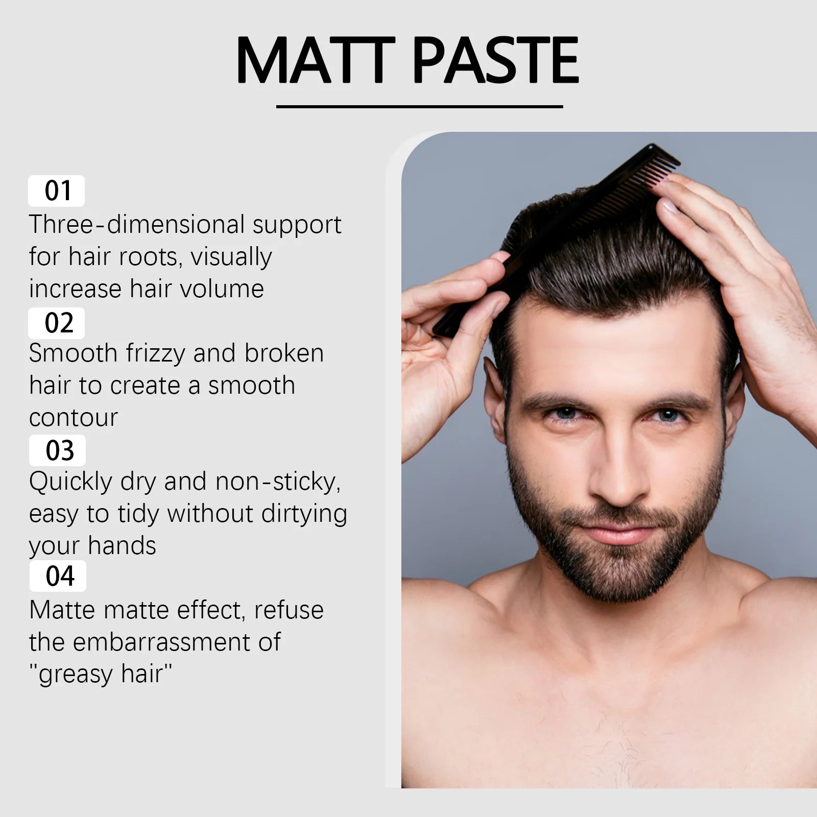 Matte Hair Styling Creams Reducing Dryness Non-greasy Prevents Frizz Increasing Volume Hair Fluffy and Voluminous Shaping Paste Zpaxo