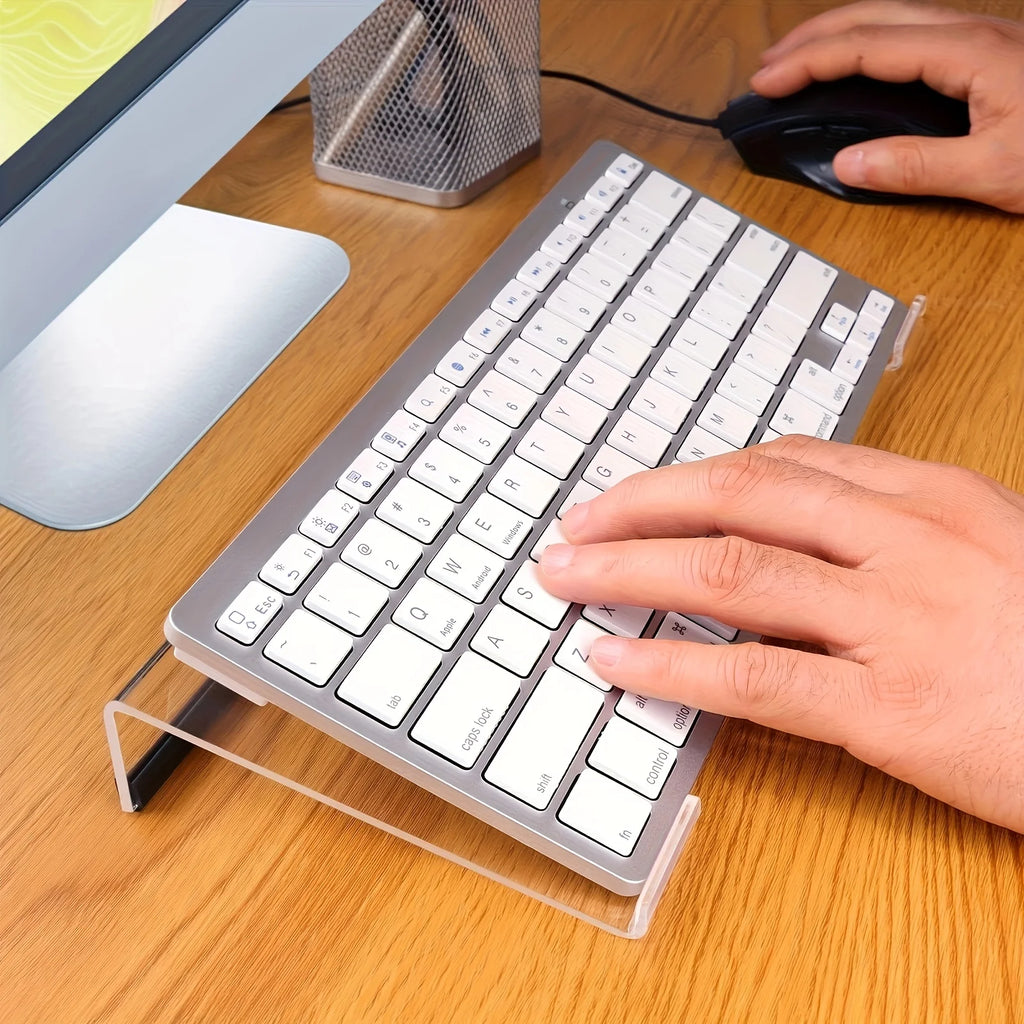 Acrylic Keyboard Stand Compact Desktop Lifter Mini