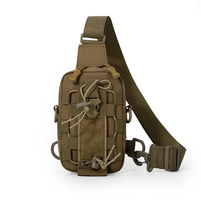 Tactical waist bag multifunctional hanging bag outdoor mobile phone crossbody bag chest bag camping cycling water bottle bag Zpaxo khaki bag