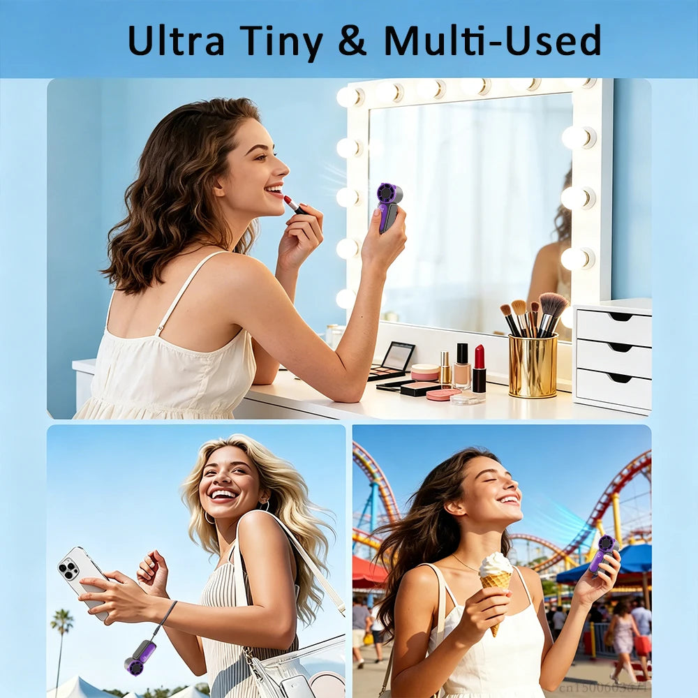 Mini Portable Handheld Fan USB Pocket Small Rechargeable Personal