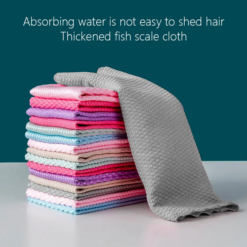 Microfiber Dish Cloths – Absorbent Anti-Grease Cleaning Rags Microfiber Cleaning Cloth Zpaxo