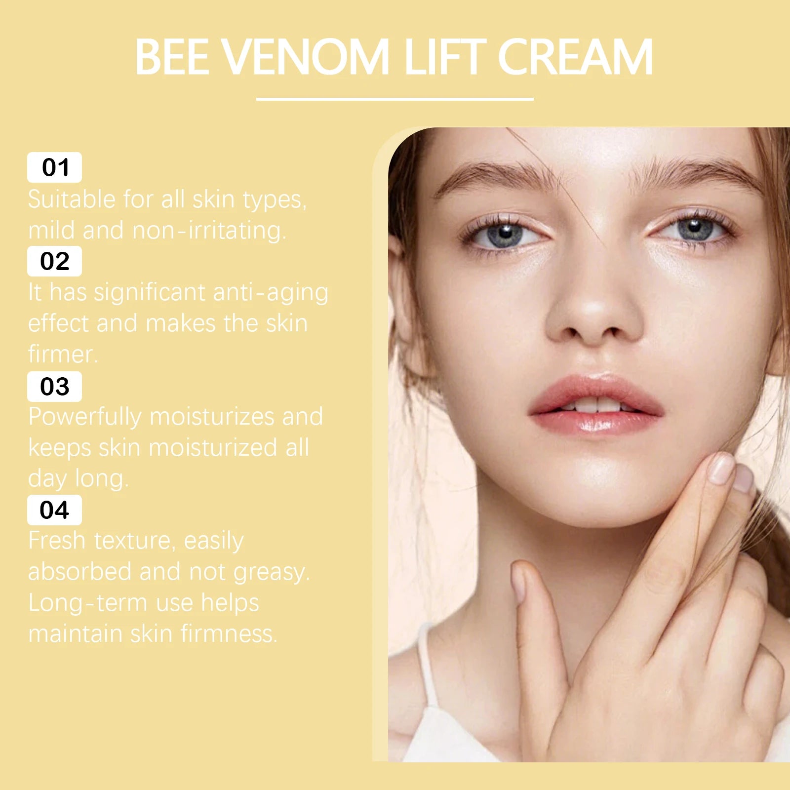 Hoygi Bee Venom Face Cream Anti-Wrinkle Firming Moisturizer 50ml Anti-Wrinkle Face Cream Zpaxo