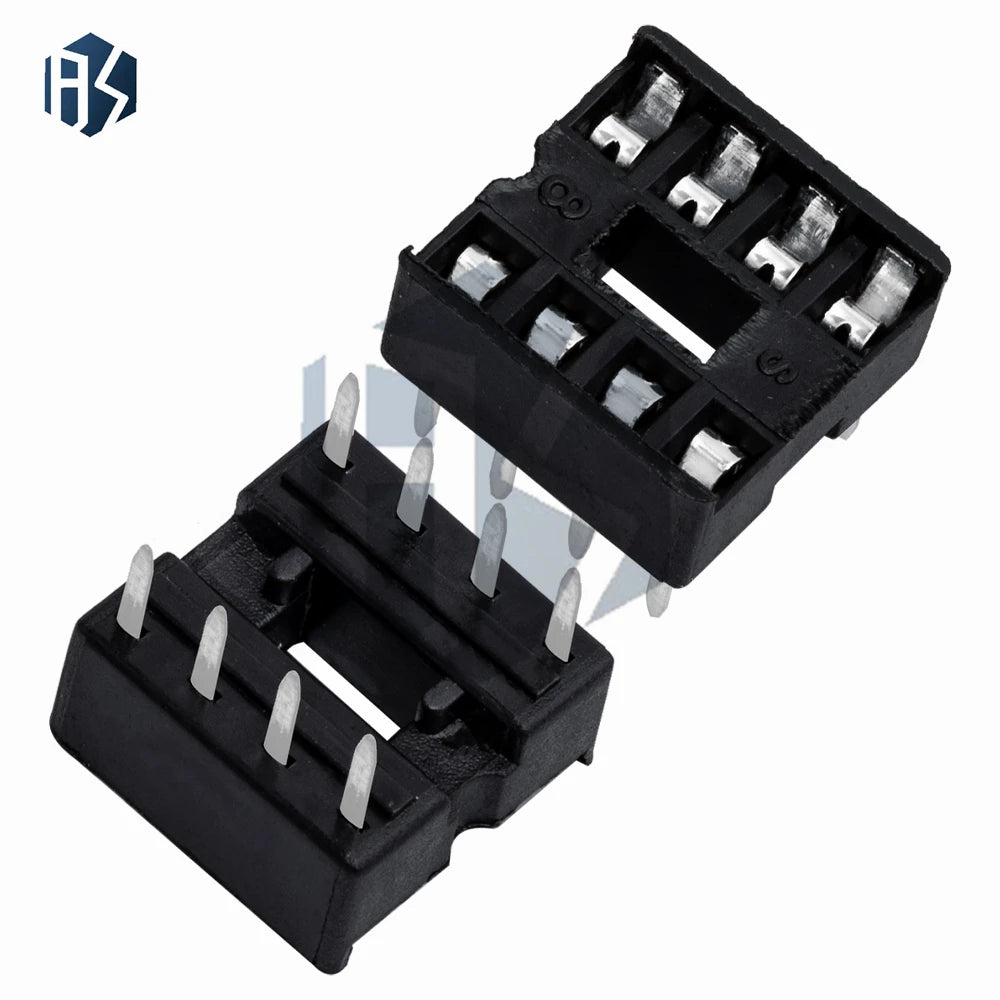10pcs IC seat 6P/8P/14P/16P/18P/20P/24P/28P DIP IC sockets Adaptor Solder Type 28 pin Narrow body DIP Sockets MCU seat 24PIN Zpaxo