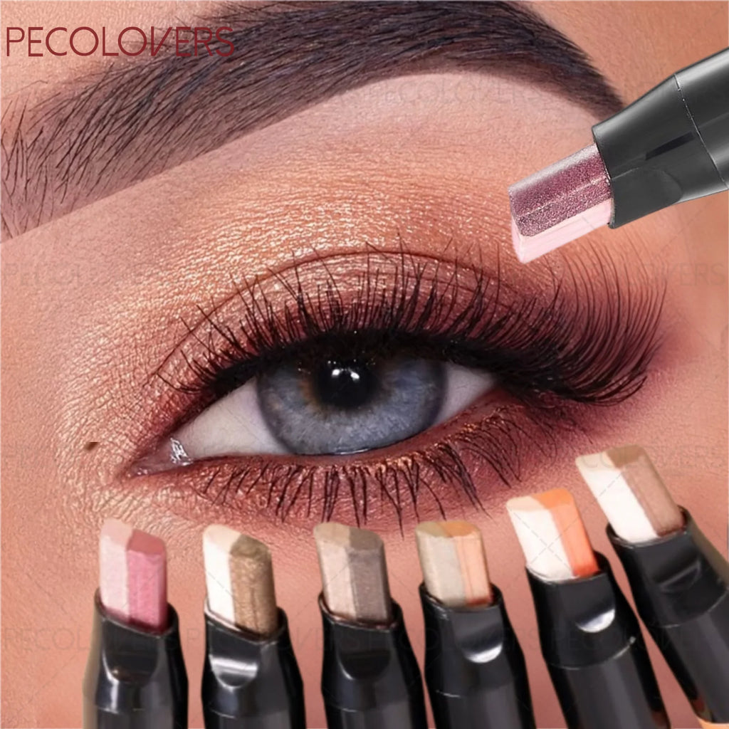 2-in-1 Gradient Eyeshadow Stick Metallic Texture Pearlescent Matte