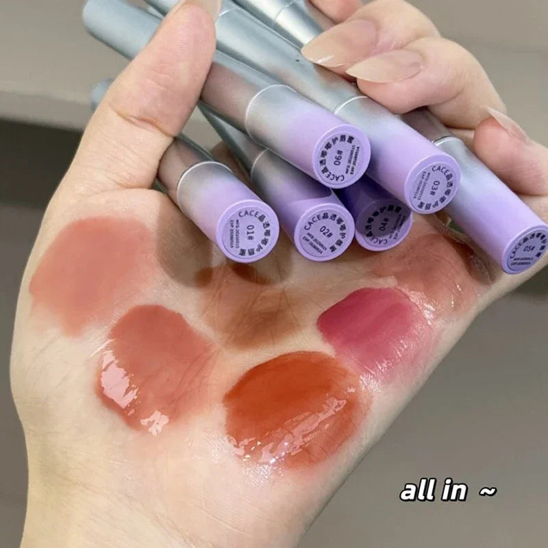 Mirror Watery Essence Lip Gloss Moisturizing Liquid Lipstick Jelly Lip Glaze Fading Lip Lines Nude Water Light Lips Tint Makeup Zpaxo