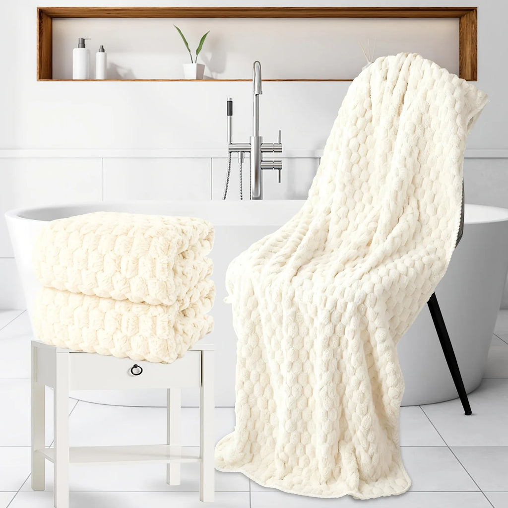 2pcs Waffle Weave Bath Towel Set,Ultra-Soft Quick-Dry Microfiber Towels,Highly Absorbent for Sports, Travel, Spa, Home, Gift Set Zpaxo