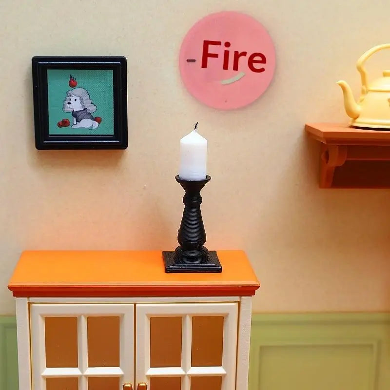 Doll House Decoration Mini Candle Base Simulation Candlestick Model 1 Zpaxo