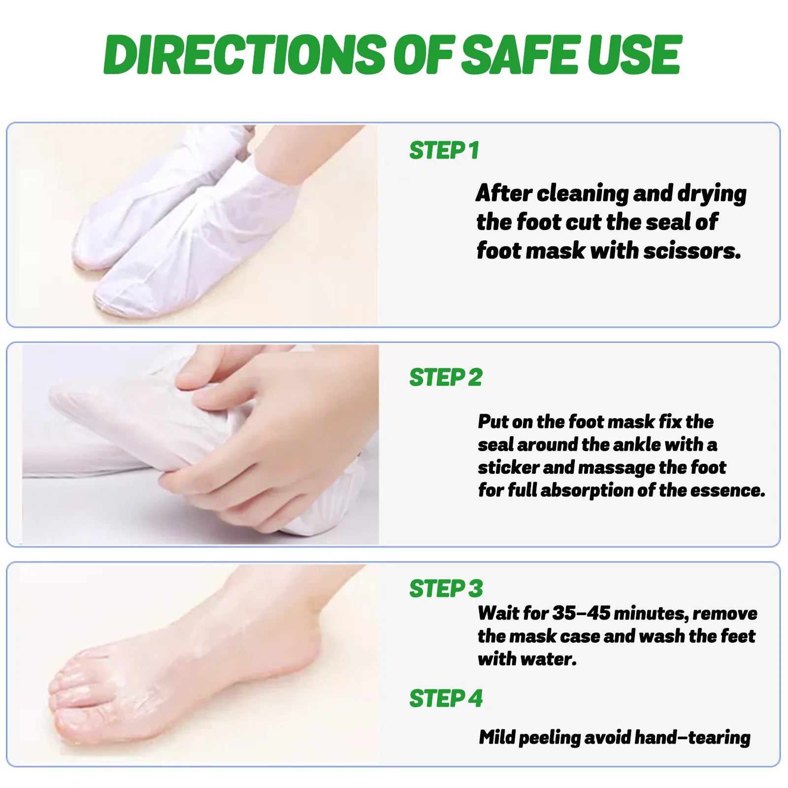 EELHOE Aloe Vera Foot Mask – Exfoliating Peel Sock for Smooth Feet Exfoliating Foot Mask Zpaxo