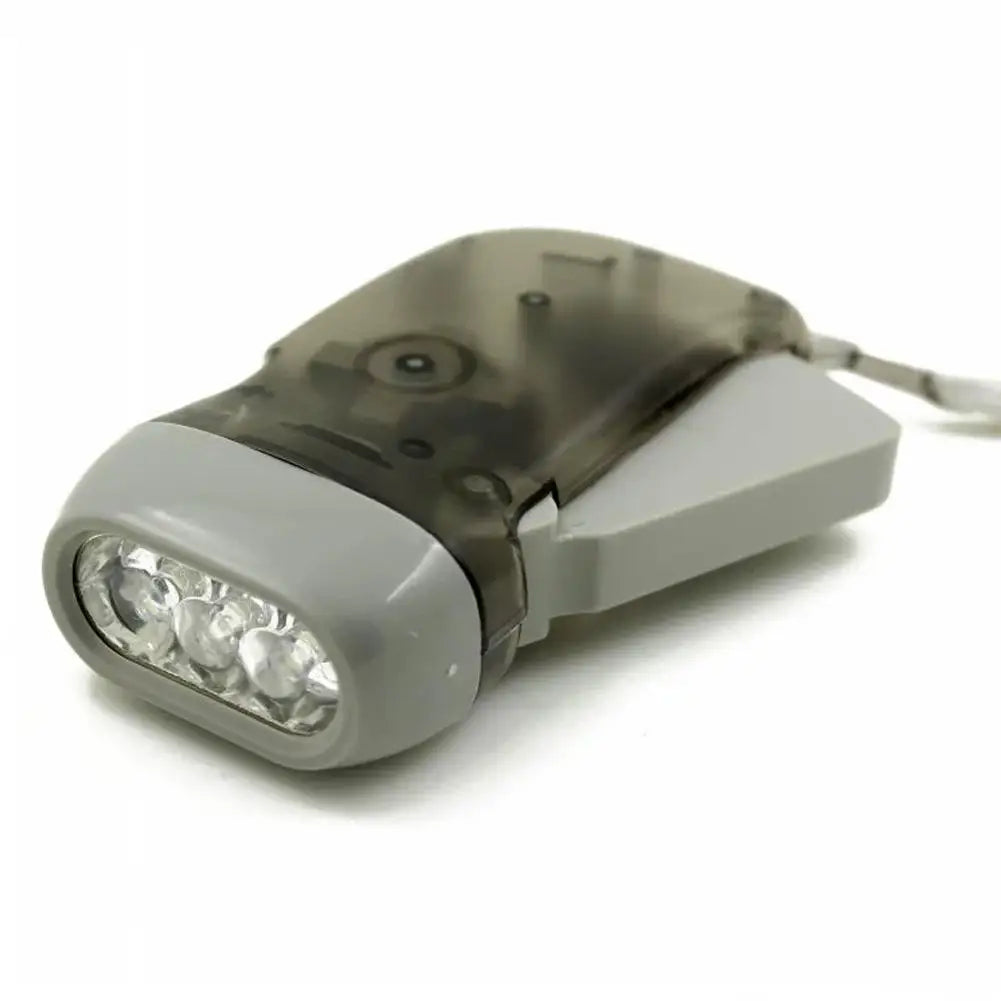 Mini Hand-Powered LED Flashlight – Battery-Free Emergency Torch LED Dynamo Flashlight Zpaxo BLACK shell