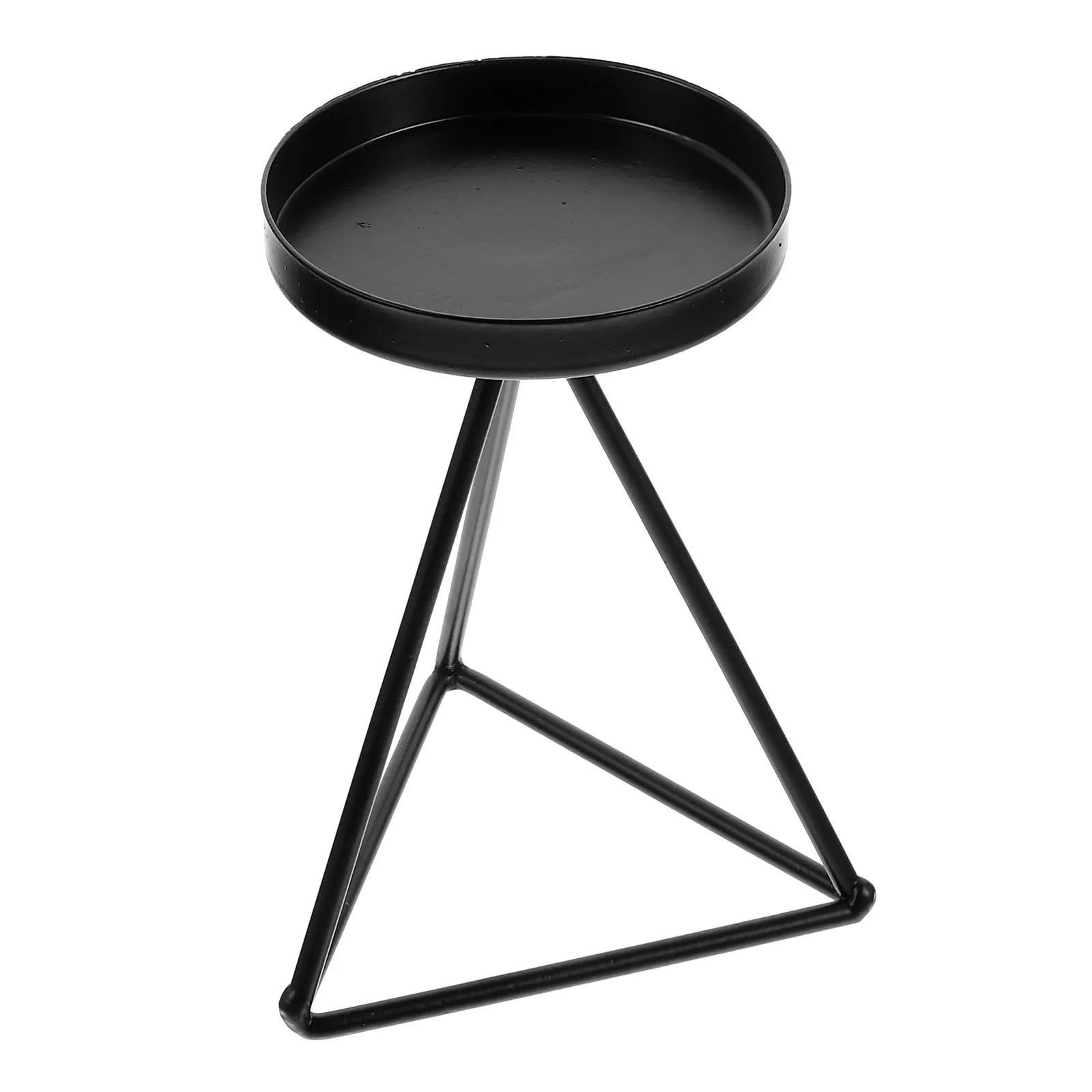 Iron Holder Geometric Hollow Candlestick Home Decorative Desktop
