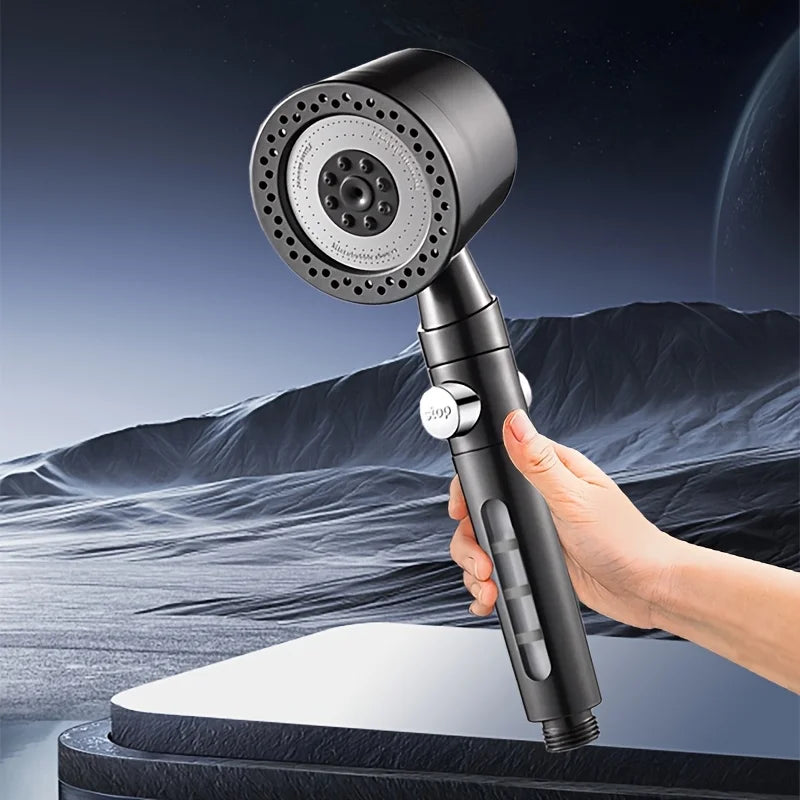 High-pressure Handheld Shower Head Built-in Filter Easy Wall-mount Zpaxo black