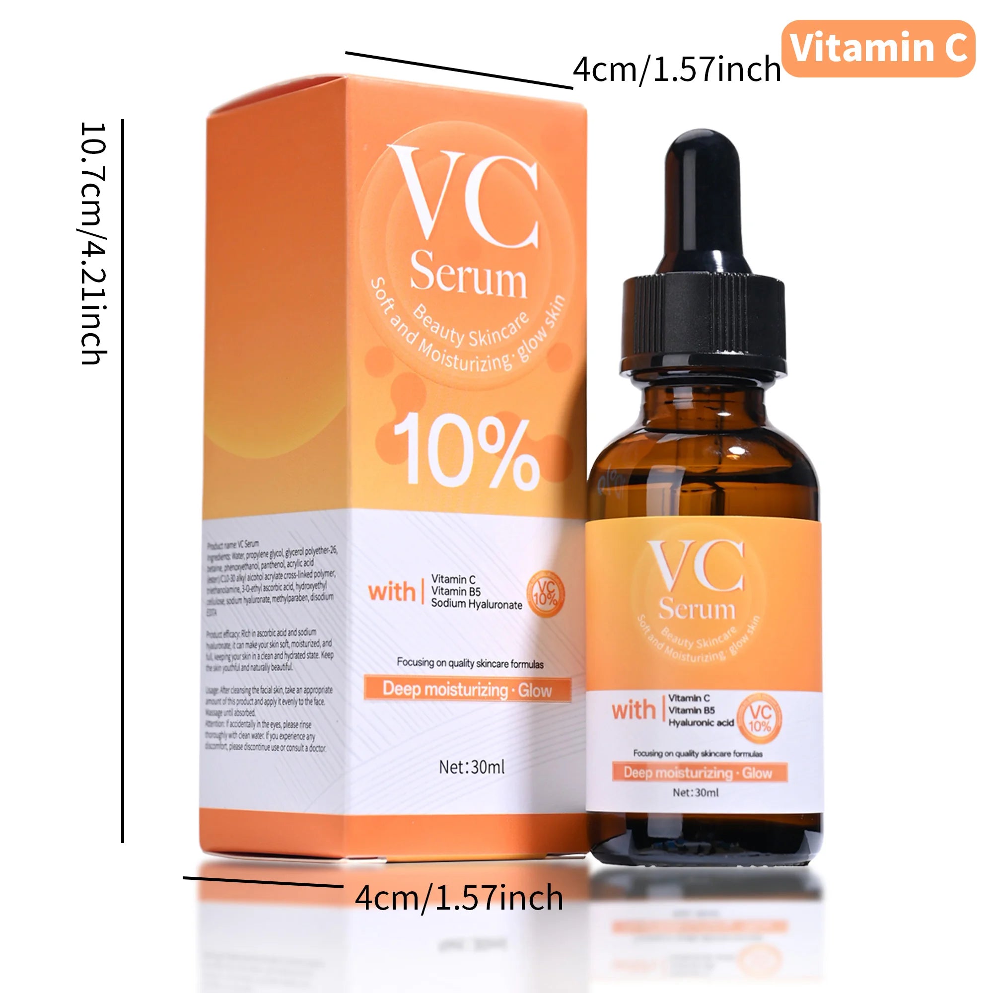 Vitamin C Face Serum – Hyaluronic Acid & Vitamin B5 Essence Vitamin C Face Serum Zpaxo