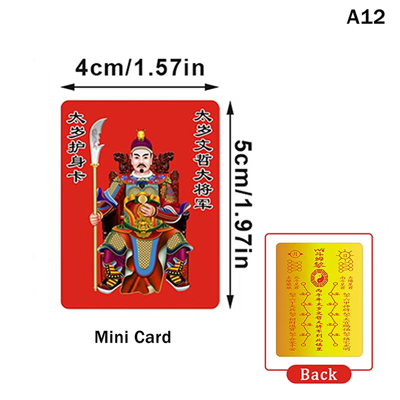 Portable Protective Gift 2026 Tai Sui Amulet Card Horse Year Feng Shui Taisui Prayer Gold Card Bring In Wealth Health Good Luck Zpaxo A12