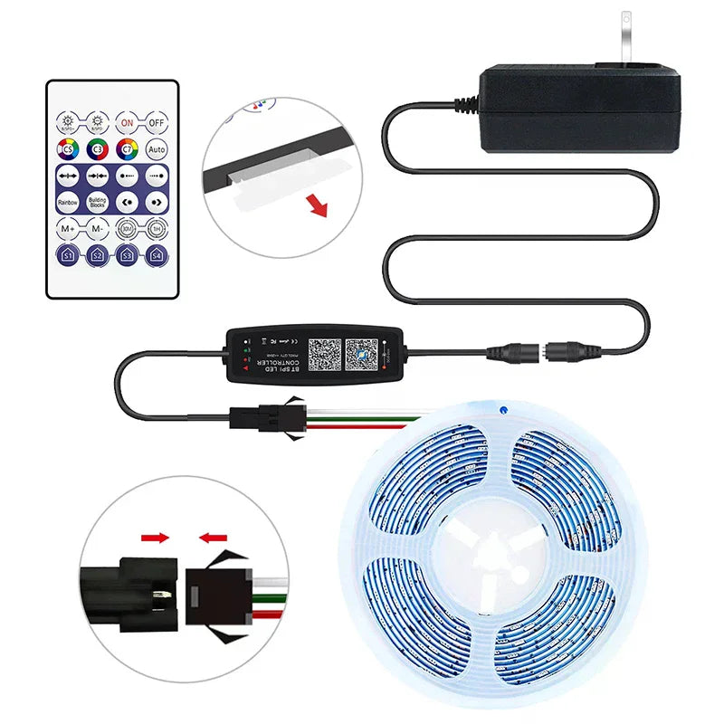 WS2811 WS2812B SP6812 Bluetooth LED Pixels Strip Controller Tape Zpaxo