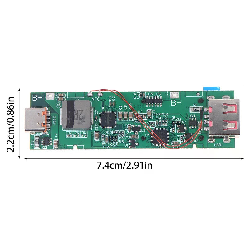 21700 Battery Case Fast Charging Mini Portable Power 22 5W Module TFT Zpaxo
