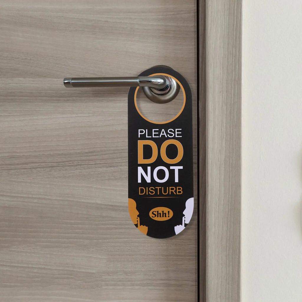 Do Not Disturb Door Hanger Sign Sturdy PVC Double Sided Hotel Room