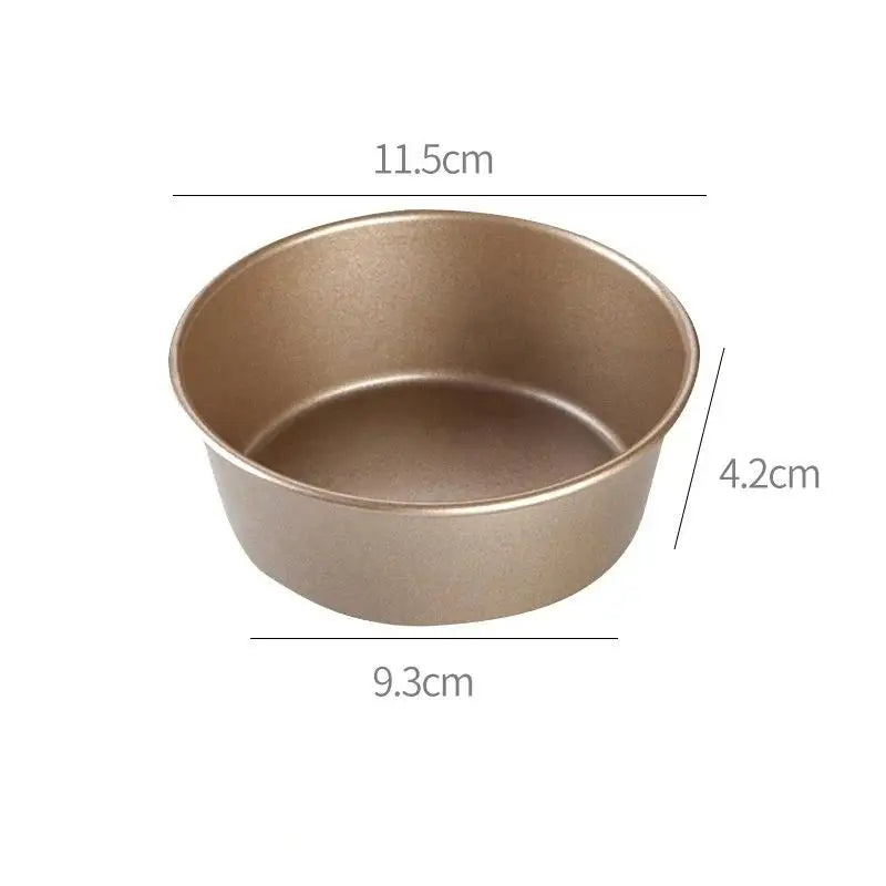 4-Inch Gold Non-Stick Hamburger Bun & Bread Baking Mold Pan