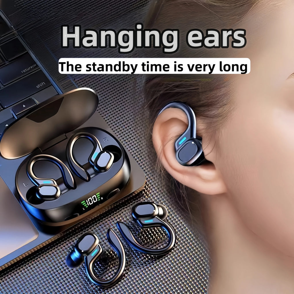SP16 Over Ear Bluetooth Earphones Long Battery Life Digital Display