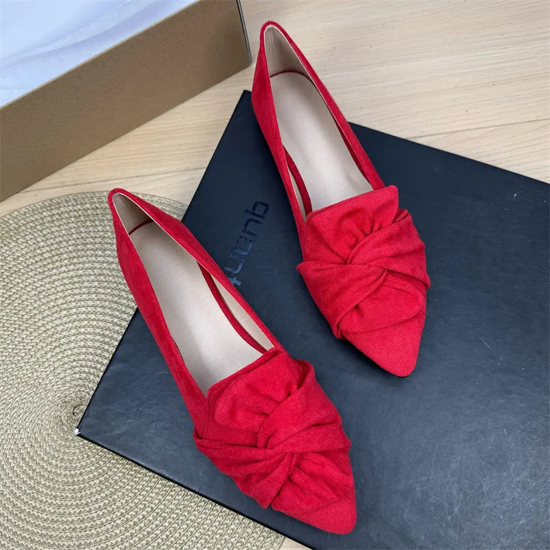 Sharp Pointed Toe Loafers Flat Shoes Women's 2025 Spring Autumn